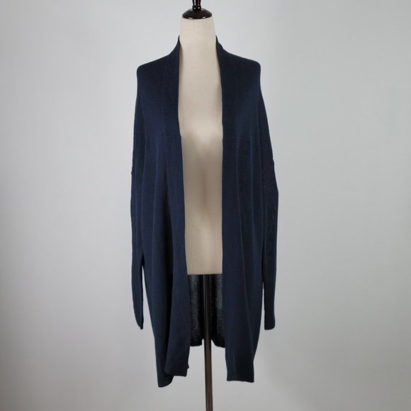 JARBO drape neck cardigan blue Sz 0 - Picture 1 of 7